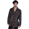 Navigare Vestaglia da Camera in Pile Stile Scozzese a Quadri Colore Verdone per Uomo (52/XL)