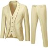 JokeLomple Vestito Uomo Elegante Completo - Slim Fit Abiti Cerimonia Uomo con Bottoni Classici ed Eleganti con Tasche Chic Classica Blazer Vintage per Matrimoni e Affari