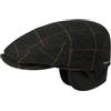 Stetson Kent Copriorecchie Coppola Uomo Berretto con Visiera Motivo a Spina di Pesce Autunno Inverno