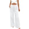 KHIRVWL Jeans Donna Vita Alta Jeans Baggy a Gamba Larga Basic Pantaloni in Denim con Elastico in Vita Pantalone Push Up Larghi Pants Elasticizzati Eleganti Baggy alla Moda Streetwear