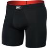 SAXX Underwear Co. Boxer da uomo multi sport in rete Fly con supporto integrato per sacchetto, nucleo, nero, Large
