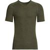 con-ta Maglietta termica a maniche corte in cotone naturale, intimo da uomo, taglia 5/M - 10/4XL, Verde oliva melange, L