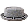 Heyann Cappello vintage Pork Pie - traspirante e protettivo dal sole, unisex per uomini e donne, elegante cappello da spiaggia a tesa corta in tessuto di poliestere