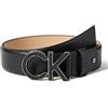 Calvin Klein Cintura Uomo Ck Metal Bombe Inlay 3.5 cm Cintura in Pelle, Nero (Ck Black), 105 cm