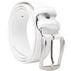 CM Conte Massimo Conte Massimo Cintura Uomo Donna in Vera Pelle Effetto Cocco, Fibbia Nickel Free, Made in Italy, Altezza 3,5 cm, Con Scatola