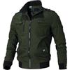 Ornrjfll Giacca Bomber Uomo Giacca A Vento Cappotto Uomo Primavera Autunno Outwear Stand Slim Giacca Militare, 252-2, L