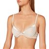 Selene, Reggiseno Donna con Ferretto e Fascia in Pizzo, Coppe Imbottite Rifinte in Raso, Collezione Marina, Colore Terra, Taglia 5C