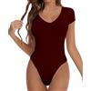 Joyshaper Body Donna Maniche Corte/Senza Maniche Elegante Bodysuit con Scollo Girocollo Casuale Bodysuit Tops Sexy Body da Donna Intimo Elasticizzato Tuta Aderente Jumpsuits