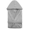 Novia Pompea accappatoio Uomo Donna con cappuccio Microspugna (jersey) (S/M, Grigio)