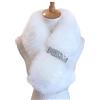 Asudaro Sciarpa di Pelliccia da Donna Sciarpa Invernale Caldo Colletto in Pelliccia di Volpe Sintetica Scialle Solido Colletto Ecliccia Fazzoletto da Collo Scaldacollo Sciarpe Involucro 100 16 cm