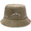 XYIYI Cappello da pescatore lavato montagna vintage ripiegabile estivo spiaggia pesca cappelli da sole per uomo donna, Mountain Khaki, taglia unica