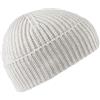 ENEA CASHMERE Berretto a Coste 100% Lana Merinos Extrafine, Made in Italy, Cappello Invernale Unisex, Taglia Unica (IT, Testo, Taglia Unica, Grigio Chiaro)