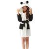 DELEY Unisex Coppia Donne Animale Corallo in Pile Caldo con Cappuccio Accappatoi Abiti Vestaglia Pigiameria Cosplay Costume