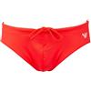 Emporio Armani Slip Mare Costume Piscina Elastico in Vita con Coulisse Logo Ricamato Beachwear Articolo 211722 4R401, 00774 Rosso/Red, EUR 52 / CN 180/94A