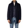 VEQUÈ Giaccone Uomo Invernale Trench Imbottito Con Tasche Laterali Giubbotto Elegante Linea Sartoriale Cappotto Con Pettorina (IT, Numero, 52, Regular, Regular, Blu)