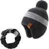 AHAHA Cappello Bambino Invernale con Pompon Berretti Bambini Morbido e Caldo Berrette Bambino