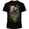 DARK EMBER - T Shirt Bambino e Ragazzo - T-Rex Roar. Maglia in Cotone. Maglietta vestibilità Regular