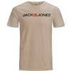 JACK & JONES - Classica T-Shirt da Uomo, Beige (Crockery)., XXL