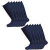 Fontana Calze, 12 paia di calze lunghe in caldo cotone elasticizzate confortevoli e rinforzate su punta e tallone. Prodotto Italiano. (ANTRACITE, 45-47)