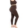 LEELA LAB Leggings Donna Taglie Forti a Costine, Massimo Comfort, Realizzati in Morbida Microfibra Seamless Senza Cuciture - Made in Italy
