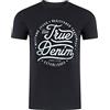 MUSTANG Maglietta da uomo girocollo a maniche corte logo stampato cotone nero bianco blu grigio S M L XL 2XL 3XL [XL, nero (1000292-4142)], 1002874-4142, XL