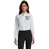 Ristohouse Camicia Bianca/Nera Professionale da Donna, Manica Lunga, Policotone, Colletto Rigido, con Taschino, per Camerieri (Bianco, XL)