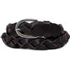 Emila Cintura intrecciata uomo donna unisex in pelle Cinta con fibbia per jeans pantaloni abiti artigianale classica Casual Belt di moda da ragazzo made in Italy Vera Pelle primavera estate 2026