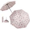Meichoon UPF50+ Ombrello con una borsetta Protezione UV Portatile Leggero Impermeabile Doppio Strato Parasole Migliorato Antivento Retro Classico Fiore Vintage Stile Donna Viaggio