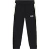 Emporio Armani EA7 Pantaloni con Polsino da Bambini e Ragazzi Logo Series Boy, in Cotone Felpato, 7B000194