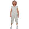 FERRUCCI COMFORT Pigiama Sanitario Estivo Smanicato con Cerniera Zip sul Dorso in 100% Cotone - 9012/7 - Donna e Uomo - per Anziani, Incontinenza, Alzheimer