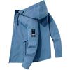 Generic Bomber da uomo con cappuccio giacca a vento cappotto autunno Outwear, Blu, M