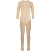Hansber Bambini Tutù Da Ballo Bambina Manica Lunga Caldo Foderato Tutù Da Ballo Unicolore Body Da Maglia Elastica Collant Da Danza Con Staffa B Nude Mock Neck 4-5 anni