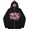 MAIDONG Minus-Two Cargo Hoodie | Uomo Minus-Two Hoodie | Y2K Felpa con cappuccio Hip Hop Streetwear Urban Maglione unisex casual | Giacca vintage Streetwear per ragazze e ragazzi, Colore: rosa., L