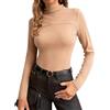 Wayleb Maglia Termica Donna Collo Alto, Maglia Termica Manica Lunga Dolcevita Basic Elegante Tinta Unita Top, Maglie Top Leggera Autunno Invernale Casual per Tempo Libero S-XXL