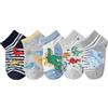 CHUNG Boys Cotton Socks 5/10 Pack Low Cut Ankle Dinosaur Mesh 2-9Y Thin Light Weight Back School