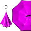 Malu Shoes Ombrello invertito doppio strato antivento con Manico a Forma di C anatomico Ribaltabile Inverso Anti UV (FUCSIA)