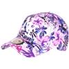 Hip Hop Honour Berretto da bambino con fiori viola tropicali Bali 7 a 12 anni, taglia unica, viola