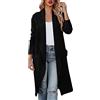 Cocila Maglione da donna casual a maniche lunghe drappeggiato con frontali aperte in maglia Giacca Tennis Piumini Inverno 2024 Donne Cappotti Donna Invernale Felpa Lunga Donna Black Friday