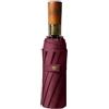 LUYSGBXR Ombrello antipioggia automatico con manico in legno di osso, stile vintage, pieghevole, protezione UV, for uomo e donna, adatto a molte occasioni(Burgundy G1344C)