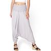 PANASIAM Pantaloni Aladino Donna Tinta Unita - 2 in 1 - Tuta | Pantaloni estivi leggeri, 100% viscosa, pantaloni yoga a cavallo basso, vita elasticizzata, ideali per spiaggia, tempo libero
