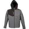 Ergos Workwear JRC BRENTA Giubbotto da uomo con cappuccio in softshell 3 strati impermeabile traspirante multitasche da lavoro