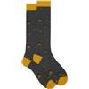 Gallo Calze lunghe uomo cotone grigio fantasia snowboard