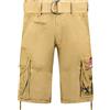 Geographical Norway Pasteque Men, Pantaloncini Bermuda Uomo, Beige,