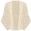 GRACE KARIN Cardigan da Donna Leggero Aperto sul Davanti Orlo Curvo Scialle Traforato Cardigan Aperto sul Davanti