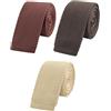 WANYING Uomo 5,7cm 2.25 Cravatta Ristretto Lavorata a Maglia Skinny Stretta Sottile Cravatta a Maglia Stile Retrò Vintage Casual Da lavoro Basic per Gentlemen - Tinta Unita