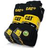 CAT Caterpillar 6 paia di calzini da lavoro REAL WORK SOCKS da donna e uomo, calzini da lavoro, calzini da lavoro, taglia 35-50, Nero, 39-42