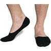 BESTCALZE Best Calze 12 paia di salvapiedi uomo 100% cotone filo di scozia Mod. Mocassino, Nero, 43/44
