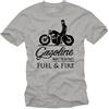 MAKAYA Moto Accessori - Abbigliamento Vintage Biker T-Shirt Cafe Racer - Maglietta T-Shirt Anarchy Grigio XXXXXL