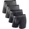 DAVID ARCHY Boxer Uomo in bambù Ultra Morbido, Mutande Boxer Bamboo Comodi, Intimo Maschile ，Traspiranti, 4 Paia