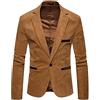 Darringls Giacca da uomo in corda, casual, blazer, sportiva, da lavoro, colore marrone, elegante, in tessuto di corda, da uomo, moderna, sportiva, per tutti i giorni e il lavoro, cachi, M
